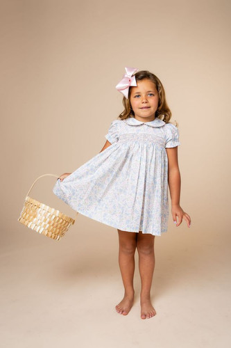 Short Sleeve Smocked Day Dress - Lynwood Floral