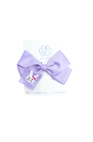 Bunny Hair Bow - Lavender