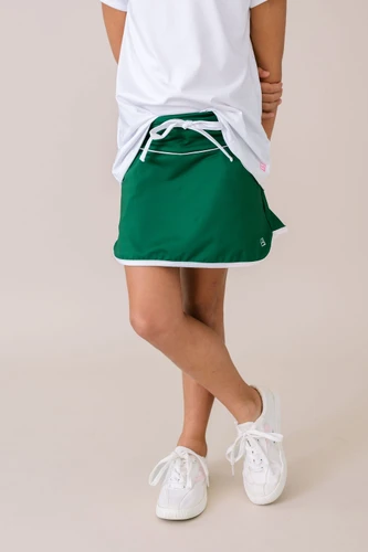 Tiffany Tennis Skort - Augusta Green, Pure Coconut