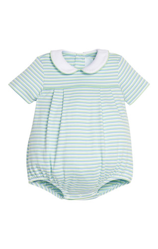 Pleated Peter Pan Bubble - Greenview Stripe