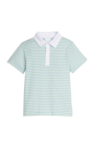 Short Sleeve Polo - Greenview Stripe