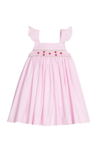 Smocked Lizzy D Dress - Strawberries