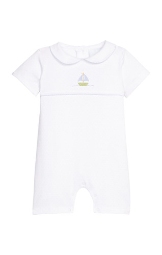 Crochet Ream Romper - Sailboats