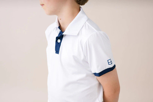 Parker Polo - Pure Coconut, Nantucket Navy