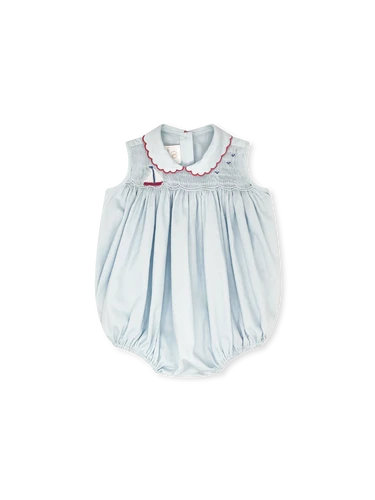 Ella Bubble - Brentwood Blue Pique, Sailboat