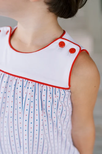 Charming Bubble - All American Red Piping