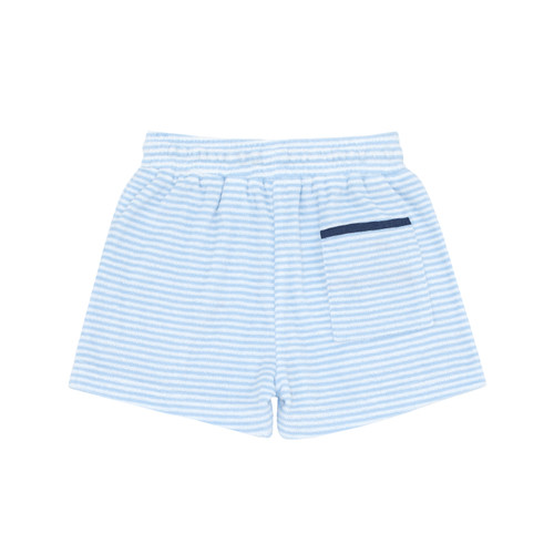 Boys Powder Blue Stripe French Terry Short
