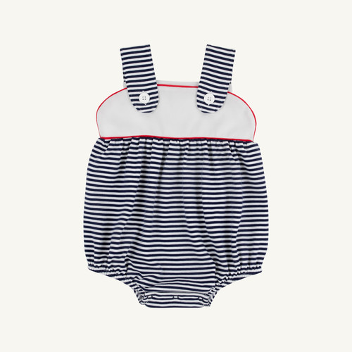 Bingham Bubble Pima - Nantucket Navy Stripe/White/Richmond Red
