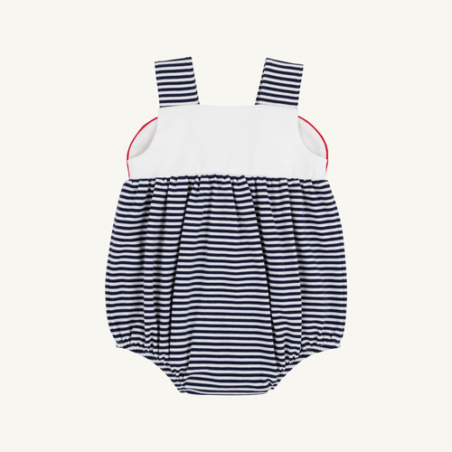 Bingham Bubble Pima - Nantucket Navy Stripe/White/Richmond Red