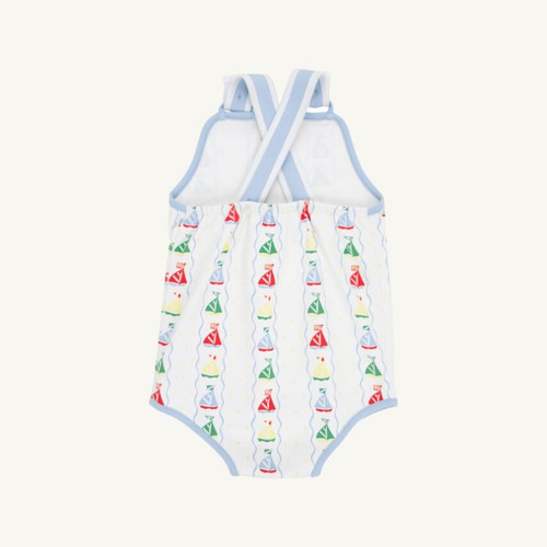 Skipper Sunsuit Pima - Set Sail/Beale Street Blue/Worth Ave White