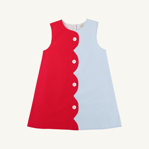 Kennedy Colorblock Jumper Broadcloth - Richmond Red/Buckhead Blue