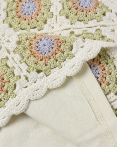 Teen Crochet Tank Set - Citron Daisy Check