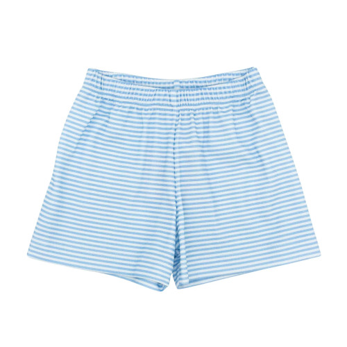 White Polo with Blue Puppy Basics Short Set