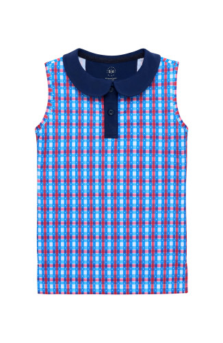 Red White and Gingham Girly Girl Tank
