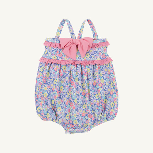 St. Barts Bubble Bathing Suit - Briar Patch Petals/Hampton Hot Pink