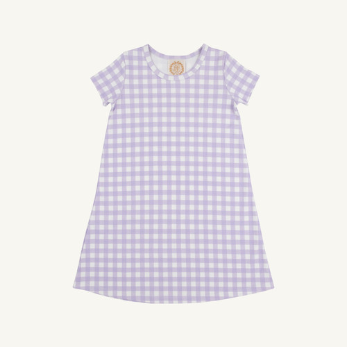 Polly Play Dress Short Sleeve - Lauderdale Lavender Gingham