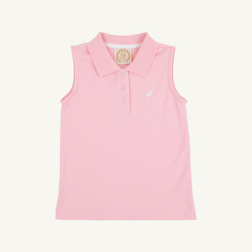 Sleeveless Anna Price Polo - Pier Party Pink/Worth Ave White