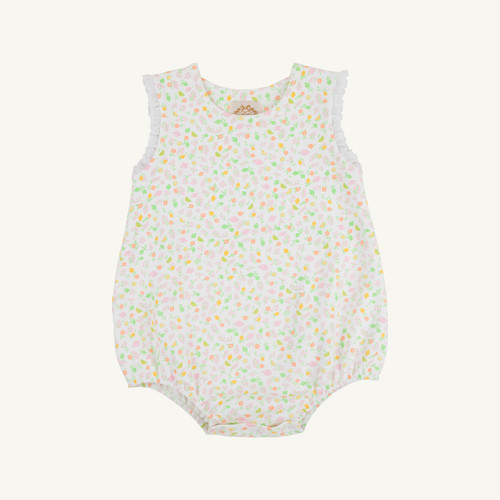 Brooksy Bubble Heavy Weight Knit - Citrus Style/Worth Ave White