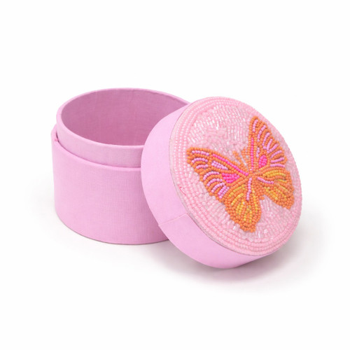 Beaded Jewelry Box - Butterfly