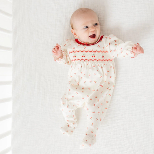 Cherry Grove Smocked Footie