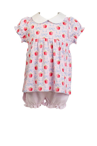 Apple Blossom Short Sleeve Bloomer Set