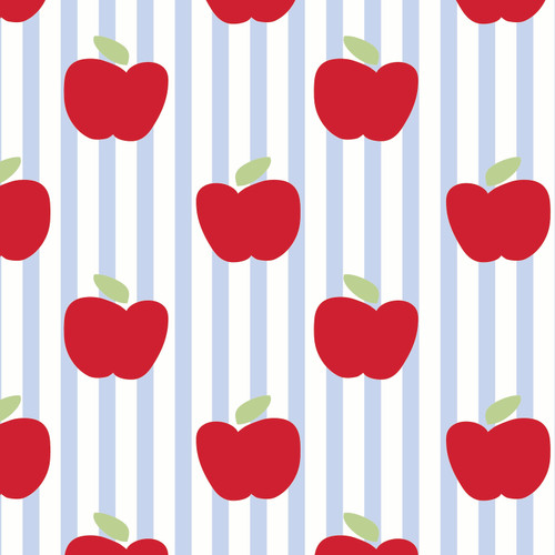 Palmer Bubble - Schoolhouse Apples Blue
