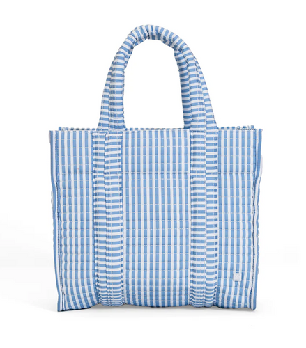 Quilted Mini Go Go Tote - Pimlico Stripe Chambray