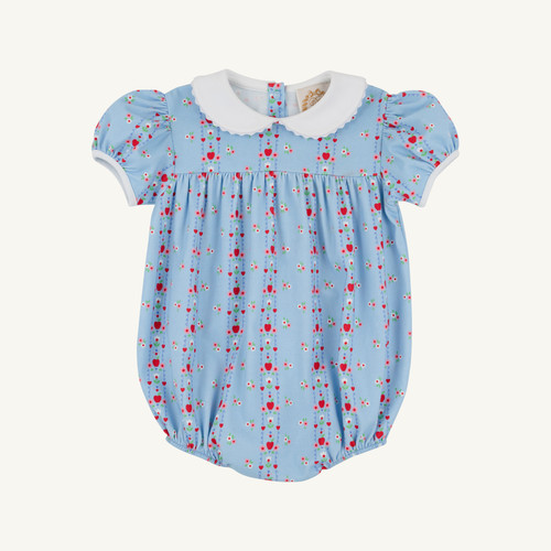Cindy Lou Bubble Pima - First Day Flowers/Worth Ave White/Richmond Red