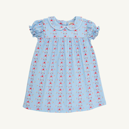 Holly Day Dress Normal Weight Pima - First Day Flowers/Worth Ave White/Richmond Red