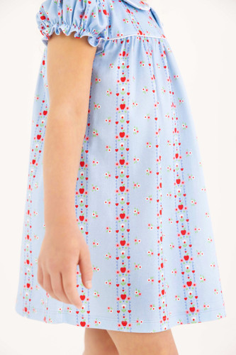 Holly Day Dress Normal Weight Pima - First Day Flowers/Worth Ave White/Richmond Red