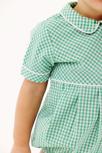 Bradford Bubble - Gibson Island Green Mini Gingham/Worth Ave White