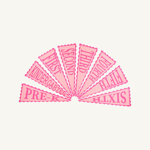 Picture Perfect Pennants - Romany Rose/Palm Beach Pink