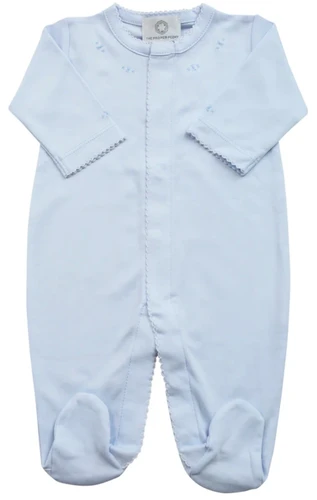 Proper Pima Footed Pajamas - Blue