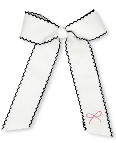 Lola Long Bow - Navy Bow