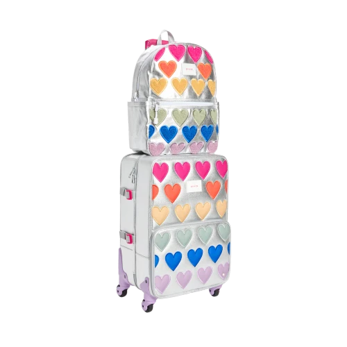 Logan Carry-On Suitcase - Patchwork Hearts