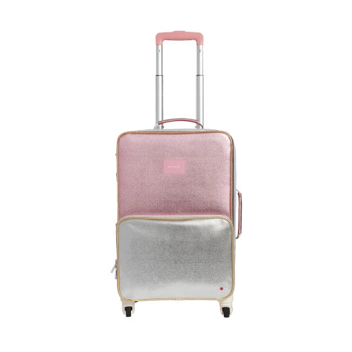Logan Carry-On Suitcase - Pink/Silver