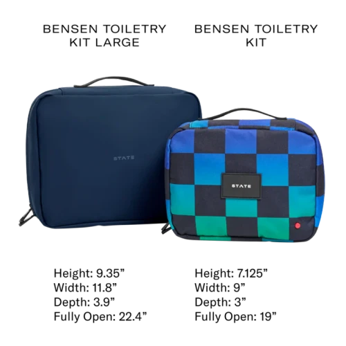 Benson Toiletry Kit - Metallic Pink/Silver