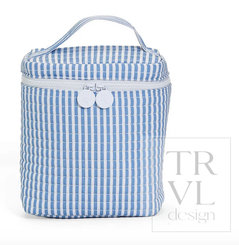 Quilted Go Go Lunch Insulated Bag - Pimlico Stripe Chambray