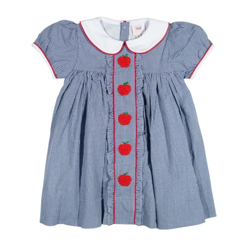 Navy Apples Dress