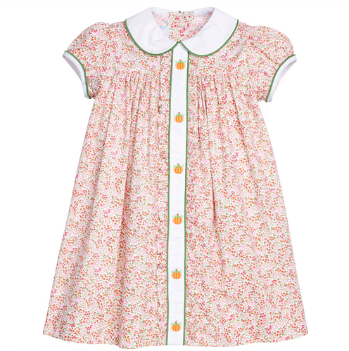Ruffled Sally Dress - Pumpkins
