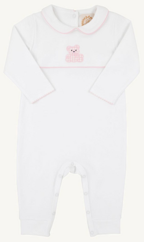 Robbins Romper - Worth Avenue White / Palm Beach Pink Bear