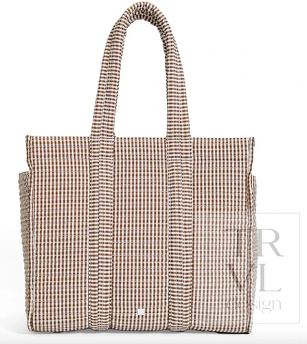 Quilted Go Go Tote - Gingham Coco