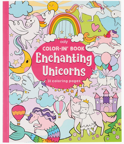 Color-in' Book - Enchanting Unicorns