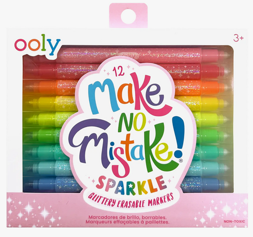 Make No Mistake! Glittery Erasable Markers - Set of 12