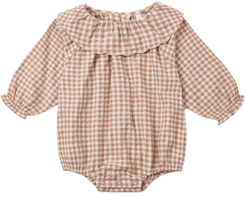 Colette Romper - Fawn Gingham