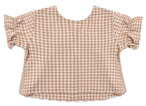 Francie Blouse - Fawn Gingham