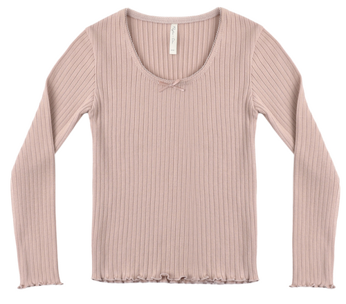 Ribbed Long Sleeve - Rosewood