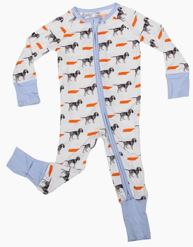 Bluetick Smokey Zip Pajamas