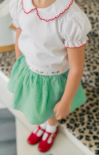 Carol Christmas Shirt & Skirt Set