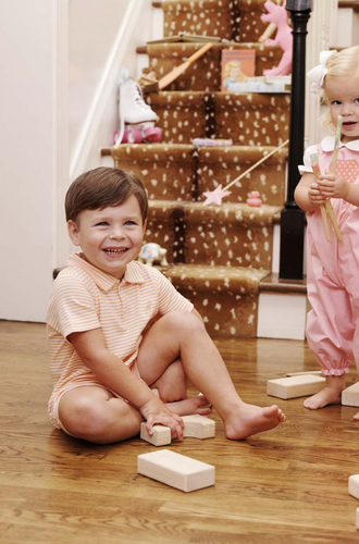 Sir Proper's Romper (Pima) - Seashore Sherbet Stripe/Multicolor